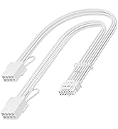 Fasgear PCI-e 5.0 12VHPWR Extension Cable,30cm/1ft 16(12+4) Pin Male to PCIE 5.0 2x8(6+2) Pin Fem...