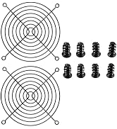 Nivithi 2Pack 120mm Fan Grill-Black Iron PC Fan Cover Guard with Replacement Screws for Computer ...