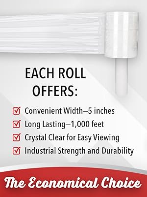 industrial strength, durable, long lasting, convenient, clear stretch wrap
