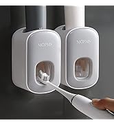 MOPMS Toothpaste Dispenser Wall Mounted for Bathroom Automatic Toothpaste Squeezer for Kids and A...