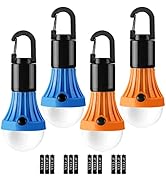 Lepro LED Camping Lantern, Camping Accessories, 3 Lighting Modes, Hanging Tent Light Bulbs with C...
