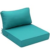 idee-home Deep Seat Patio Cushions, Outdoor Cushions Replacement Cushions Back Cushion, Outdoor H...