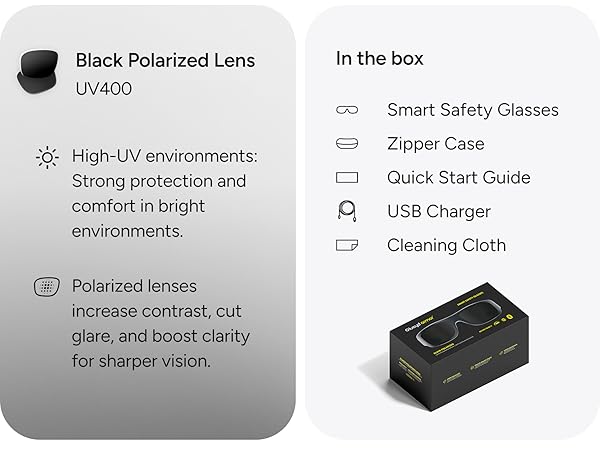 Armor black polarized lens
