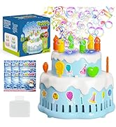 Panamalar Birthday Cake Bubble Machine, Automatic Bubble Blower for Kids Boys Girls 10000+ Bubble...