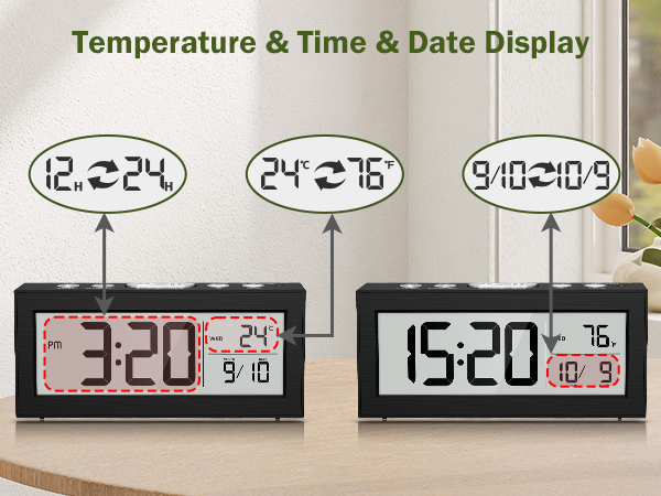 battery operated digital clock