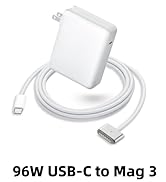 Mac Book Pro Charger - 96W USB-C to Mag netic 3 Charger, Compatible with Mac Book Air/Pro 14" 15"...
