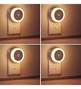 Briignite LED Baby Night Lights Plug into Wall [4Pack], Nightlight with Light Sensors for Kids Ro...
