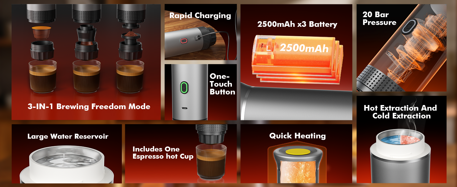 One-Touch Portable Coffee Maker