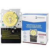 Intermatic T101M 24-Hour Mechanical Timer (Mechanism Only) - 120V SPST, Heavy-Duty, Manual Overri...