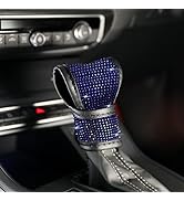 AOCISKA Universal Bling Car Gear Shift Cover,Leather Auto Gear Shift Knob Cover with Glitter Blin...