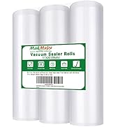 MakMeFre 3 Pack 11"x20'(3Rolls) Vacuum Sealer Bags Rolls for Food,Commercial Grade, BPA Free,Punc...