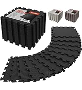 AIRHOP 18 Tiles Gym Floor Mat, EVA Foam Puzzle Gym Mat, High-Density Interlocking Foam Floor Tile...