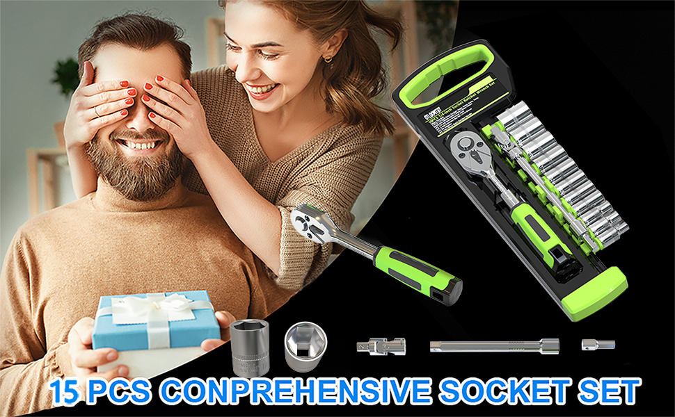 Socket Ratchet Wrench Set is a top choice as an auto repair and maintenance holiday gift!