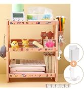Lae Nuvole Desktop Organizer Shelf Stationery Organizer with Pen Holder Office Desktop Storage Ra...