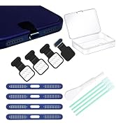 [4-Pack] Phone Anti-Lost Dust Plug, Type-C Cover Cap, Mesh Speaker Dust Cover, Cell Phone Cleanin...