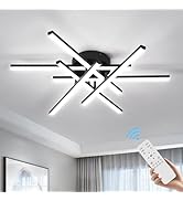 CANEOE Sputnik Modern Led Ceiling Light,50W LED Dimmable with Remote Control Ceiling Light Fixtur...