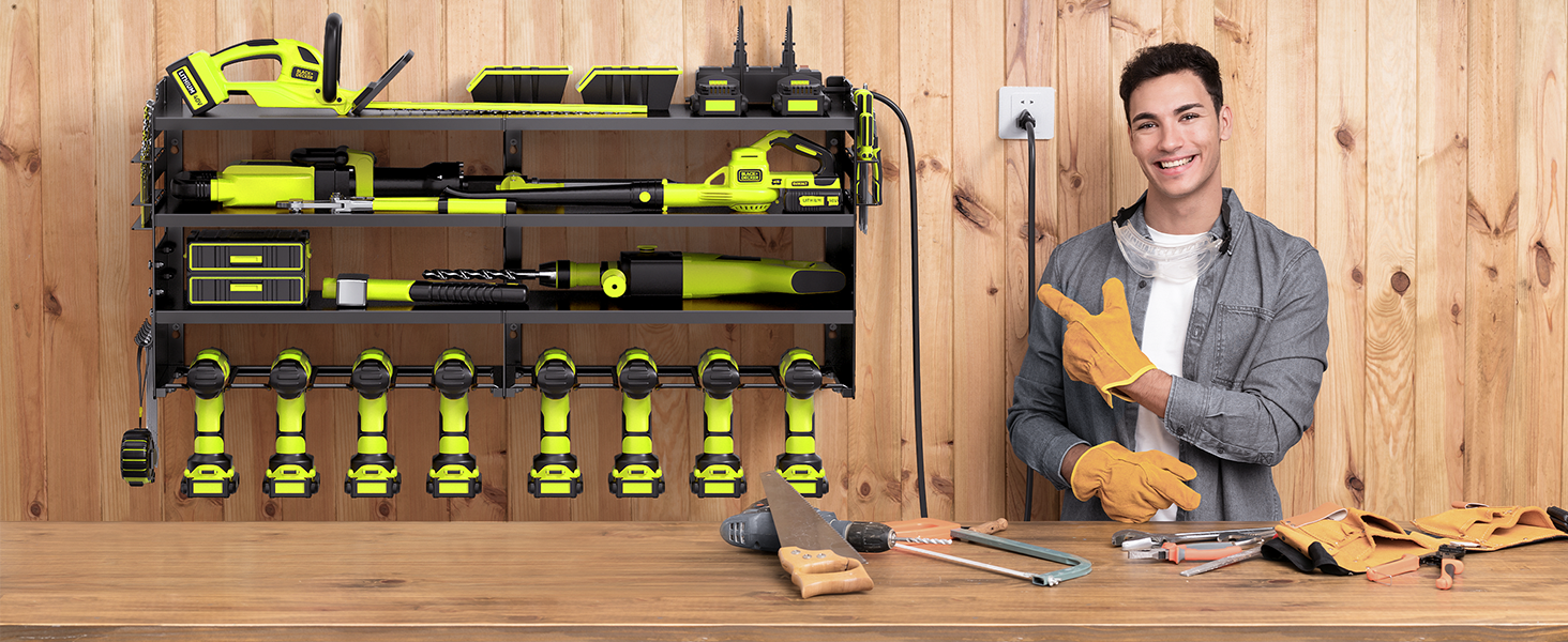 Power Tool Organizer Charging Station