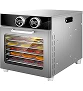 Food Dehydrator with 10 Stainless Steel Trays, with Electronic knob, 194°F Temperature Adjustable...