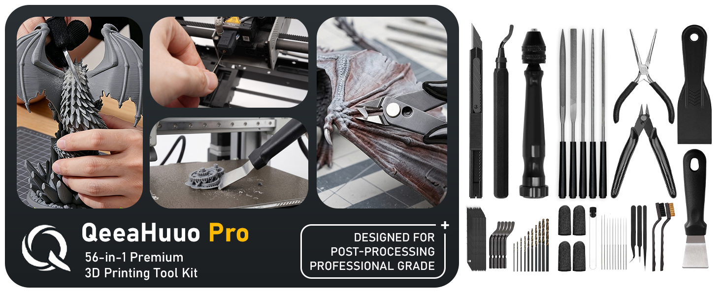 QeeaHuuo Pro 56-in-1 Premium 3D Printing Tool Kit