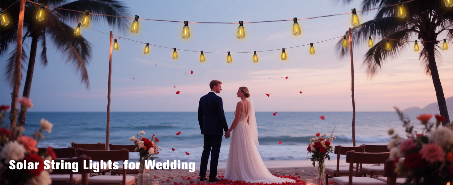 solar string lights for wedding