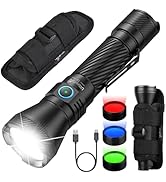 UltraFire Tactical Police Flashlight with Holster for Duty Belt, 1800 Lumen LED Flashlight for La...