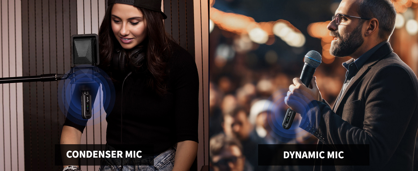 Wireless Microphone Transmitter Receiver