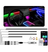 Acrylic Ambient Lighting Car Interior Kit, 4 in 1 Dream Color Acrylic Led Strips Fiber Optic Ligh...