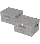 ENUMAIL Storage Bins with Lid, Foldable Blanket Storage Bags, Home Storage Baskets for Organizing...