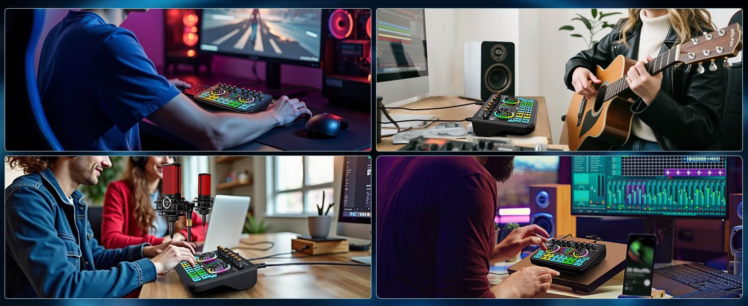 gaming mixer sound mixer for pc gaming voice changer streaming mixer