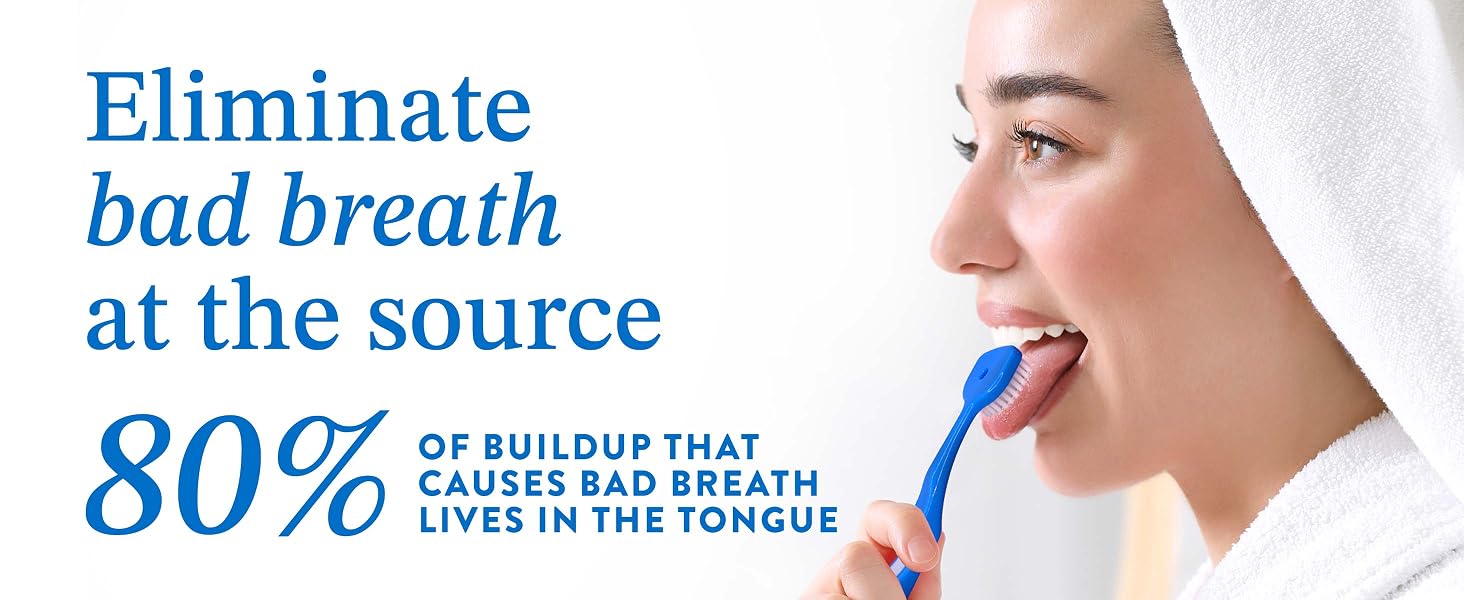Tongue Brush Tongue Scraper Combo