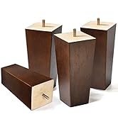 AORYVIC 6 inch Sofa Legs Wood Furniture Legs Pack of 4 Pyramid Couch Legs Mid-Century Modern Brow...