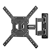 monTEK Full Motion TV Wall Mount for 23–65 Inch Flat & Curved TVs and Monitors, Swivel & Tilt Art...