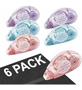 MARCADORUS Double Sided Tape for Crafts, Pack of 6 Glue Tape Roller, 26 Ft x 0.31 in Scrapbook Ta...