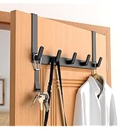 CHAUNCEY HOME Over The Door Hooks Hanger, Heavy Duty Rack for Winter Coat, Fits 1 3/4" Doors, L7U...