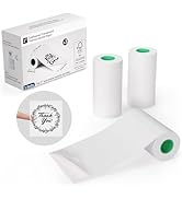 Gloryang 2” Transparent Thermal Paper Rolls, 3 Pack Clear Continuous Sticker Paper for Mini Therm...