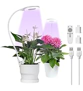 KNHUOS 2 Packs Plant Growing Lamp, LED Pot Clip-on Plant Light for Growing | Full Spectrum Plant ...