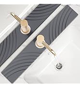 EdenDwell Quick Dry Stone Faucet Mat for Kitchen Sink - 23.6"x3.9" Natural Diatomite Stone Drying...