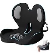 XZdream Seat Cushion,Office Chair Cushion with Lumbar Support Pillow,Ergonomic Design for Long Si...