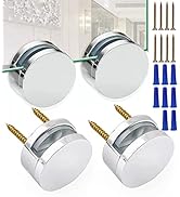 Upgraded 3-5mm Frameless Mirror Mounting Hardware 4 Pack Dual-Screw Fixing Mirror Mounting Kit wi...
