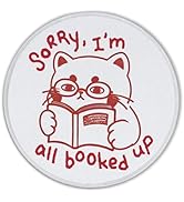 Funny Cat Mouse Pad, Book Lovers Gifts Mouse Pads for Wireless Mouse Computers Laptop Desk Access...