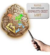 Paladone Harry Potter Hogwarts Crest Light Sign with Magical Wand Control | Harry Potter Room Decor
