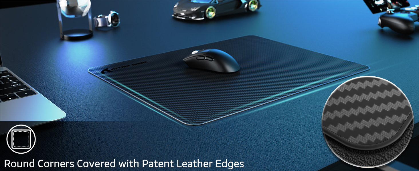 Rounded corners with patent leather edges,both stylish and elegant