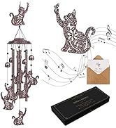 YHmall Wind Chimes for Outside, 35" Memorial Windchimes Outdoors Cat Gifts for Women, Mom, Patio ...