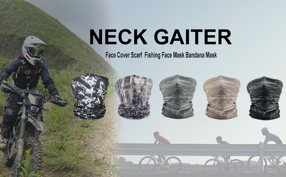 Neck Gaiter Face Cover Scarf Breathable Bandana mask