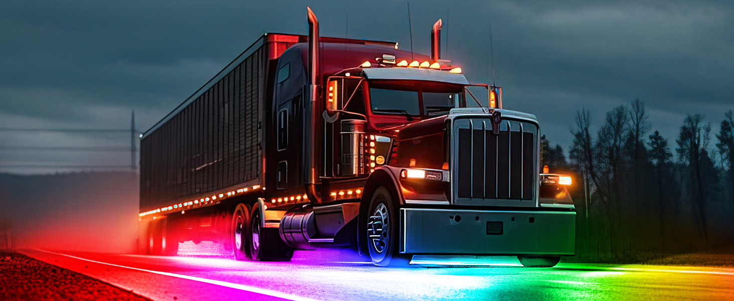 4Pcs Aluminum Underglow Neon Accent Strip Lights 396 LEDs Dream Color