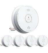 SITERWELL Hardwired Smoke Detector Carbon Monoxide Detector 10 Year Battery, Meets UL217-9th Stan...