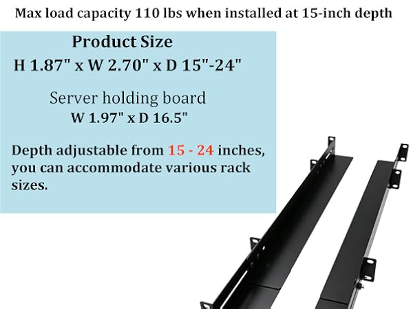 1U server rack rails for 19&amp;#34; racks or cabinets