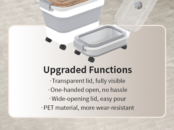 Dog Food Storage Container Collapsible Dog Food Container with Airtight Lids