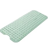 AmazerBath Mint Green Bathtub Mat Non Slip Bath Mat for Tub, 40 x 16 Inches Shower Mat Non Slip w...