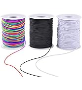 Zealor Stretchy Bracelet String 3 Rolls 1mm Elastic Cord Sturdy Elastic Beading Cord 300 Yards St...